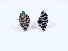 Load image into Gallery viewer, Ruby Snake (Oxidized Background- Polished Snake)