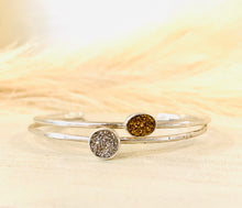 Load image into Gallery viewer, Twinkle (Silver-Round) Cuff Bracelet