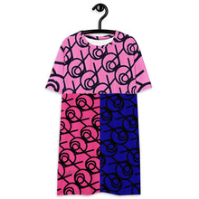 Load image into Gallery viewer, Fuchsia T-shirt dress