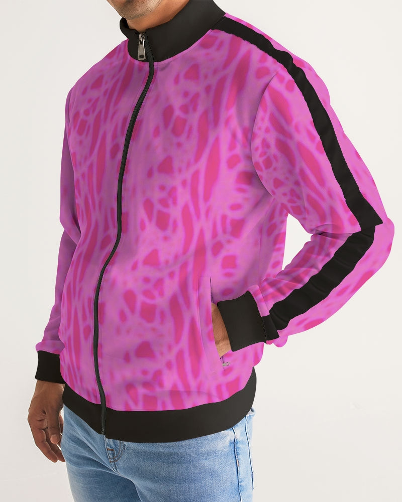 Magenta UNISEX Stripe-Sleeve Track Jacket