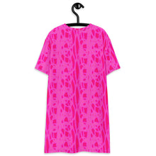 Load image into Gallery viewer, Magenta T-shirt dress
