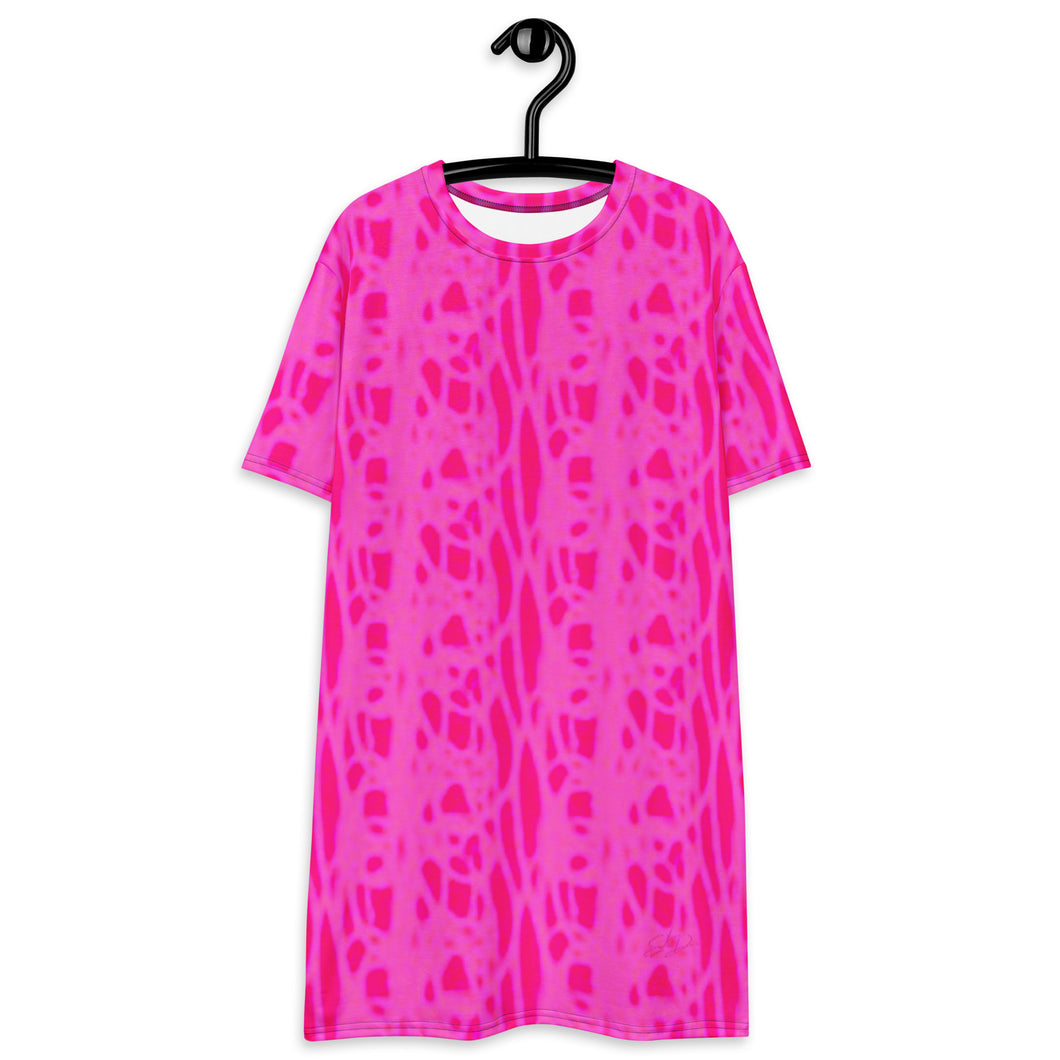 Magenta T-shirt dress